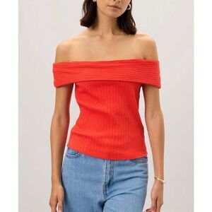 Madewell Ribbed Off The Shoulder Top